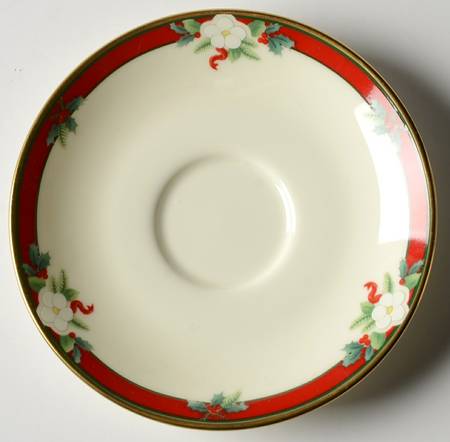 Yuletide (Bone) Saucer for Demitasse Cup