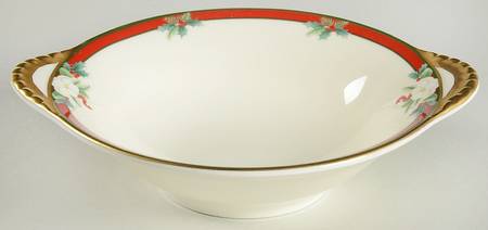 Yuletide (Bone) Lugged Fruit/Dessert (Sauce) Bowl