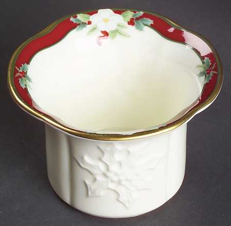 Yuletide (Bone) Votive Candleholder