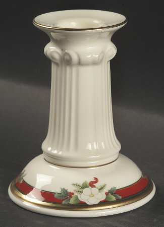 Yuletide (Bone) Small Candlestick