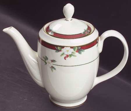 Yuletide (Bone) Coffee Pot & Lid