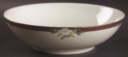 Yuletide (Bone) 9" Round Vegetable Bowl