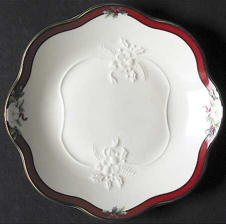 Yuletide (Bone) 6" Sweet Meat Dish
