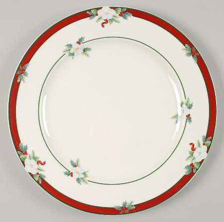 Yuletide (Bone) Accent Dinner Plate