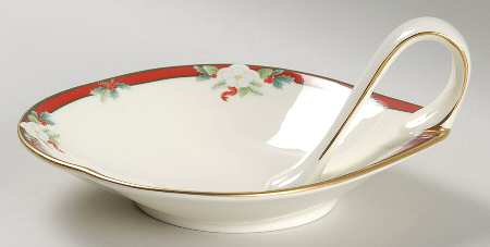 Yuletide (Bone) Open Candy Dish
