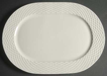 President White 14" Oval Serving Platter