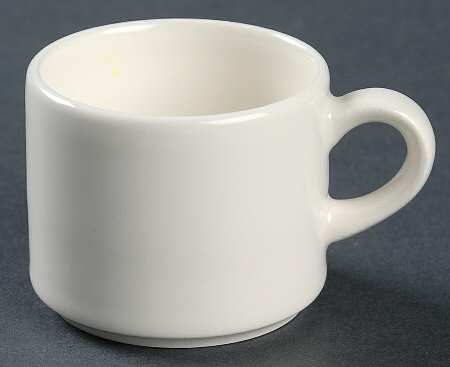 President White Flat Demitasse Cup