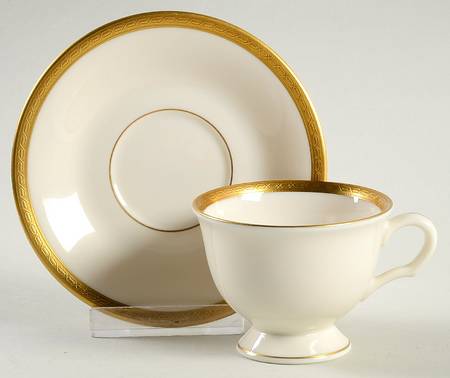 Ambassador Footed Demitasse Cup & Saucer Set