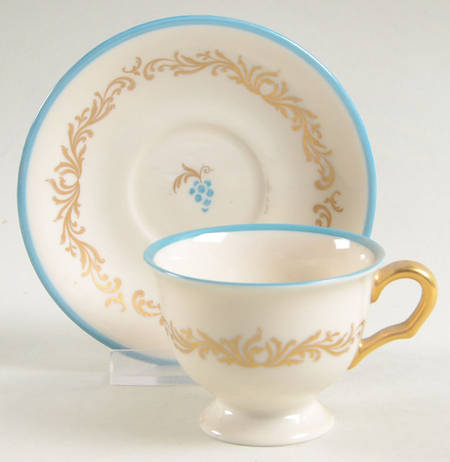 Baroque Footed Demitasse Cup & Saucer Set