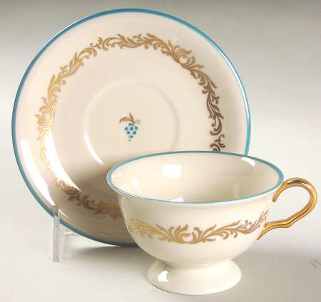Baroque Footed Cup & Saucer Set