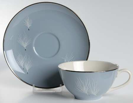 Blue Skies Flat Cup & Saucer Set