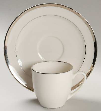 Bracelet Platinum Flat Demitasse Cup & Saucer Set