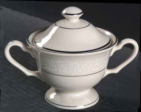 Brocade Sugar Bowl & Lid