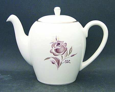Brown Rose Coffee Pot & Lid