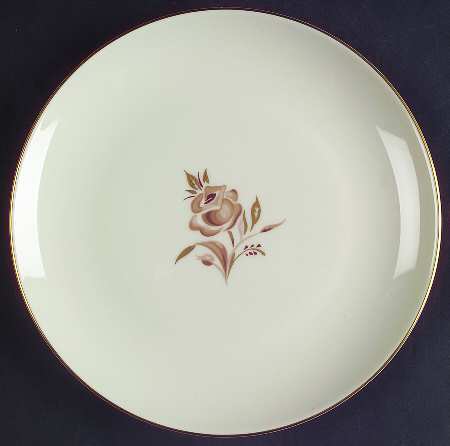 Brown Rose Dessert Plate/Cream Soup Saucer for Footed Bowl