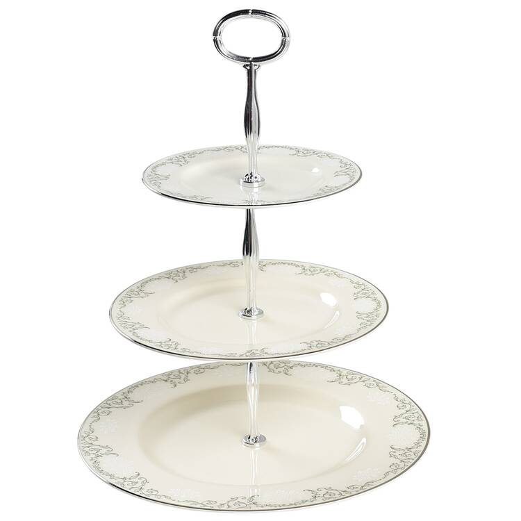 Cameo 13 7/8"-14 1/4" 3-Tiered Serving Tray(DP,SP,BB) HC