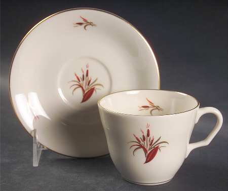 Cattails Flat Cup & Saucer Set