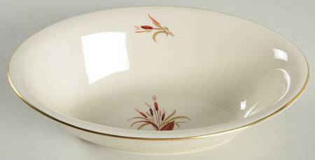 Cattails 9" Oval Vegetable Bowl