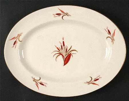 Cattails 12" Oval Serving Platter