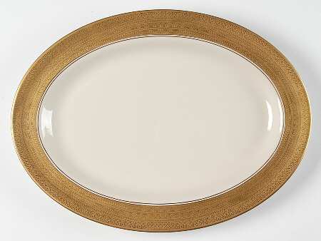 Centennial (Ivory Background) 14" Oval Serving Platter