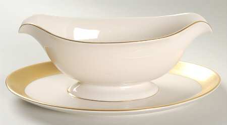 Centennial (Ivory Background) Gravy Boat with Attached Underplate