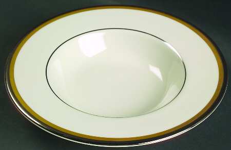 Champagne (Ivory Background) Rim Soup Bowl