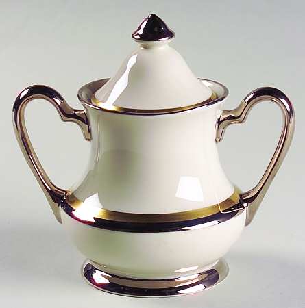 Champagne (Ivory Background) Sugar Bowl & Lid