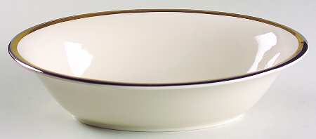 Champagne (Ivory Background) 9" Oval Vegetable Bowl