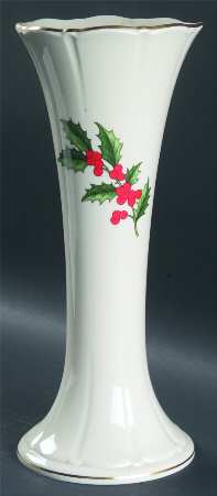 Christmas Gold 10" Vase