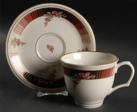 Cinnabar Flat Cup & Saucer Set