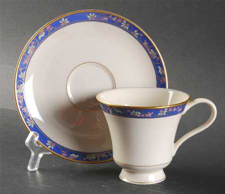 Classic Cloisonne Footed Cup & Saucer Set