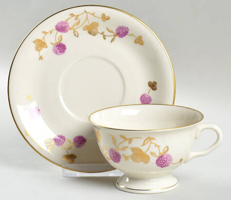 Clover Footed Cup & Saucer Set