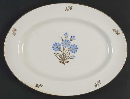 Cornflower Blue 12" Oval Serving Platter