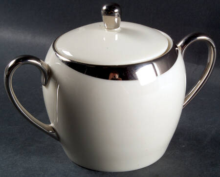 Crescent (Ivory Background) Sugar Bowl & Lid