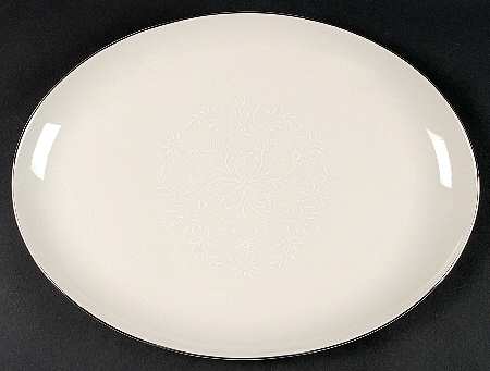 Damask 15" Oval Serving Platter