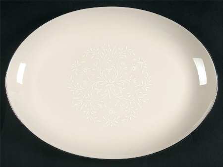 Damask 12" Oval Serving Platter