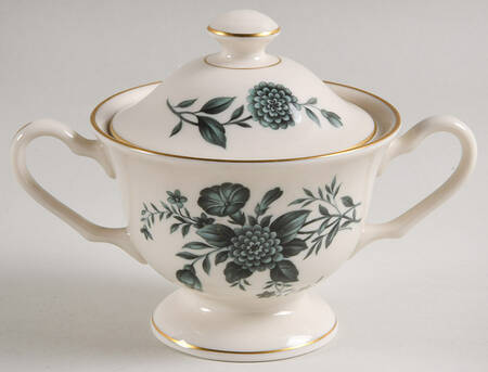 Diana Green Sugar Bowl & Lid
