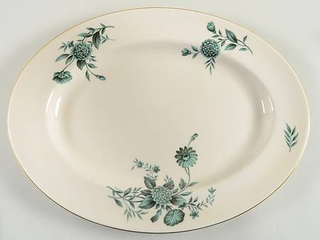 Diana Green 15" Oval Serving Platter