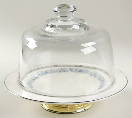 Festival 6 1/2"-7 1/2" Footed Cheese Plate w/ Glass Dome HC