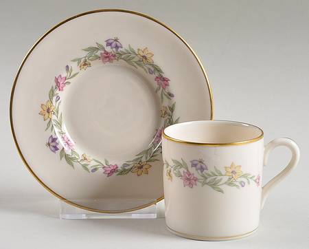 Garland Flat Demitasse Cup & Saucer Set