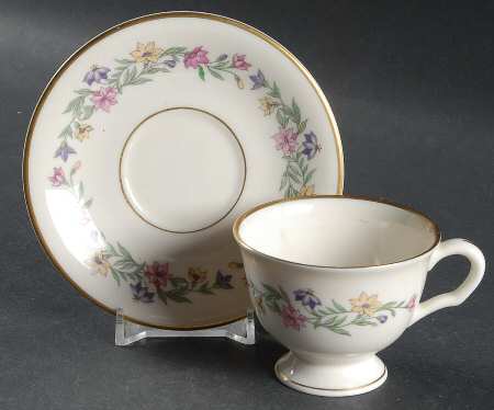 Garland Footed Demitasse Cup & Saucer Set