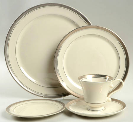Geneva (Ivory Background) 5 Piece Place Setting by Pickard