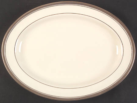 Geneva (Ivory Background) 14" Oval Serving Platter by Pickard