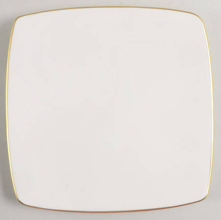 Gold Bracelet (Ivory Background) Square Salad Plate