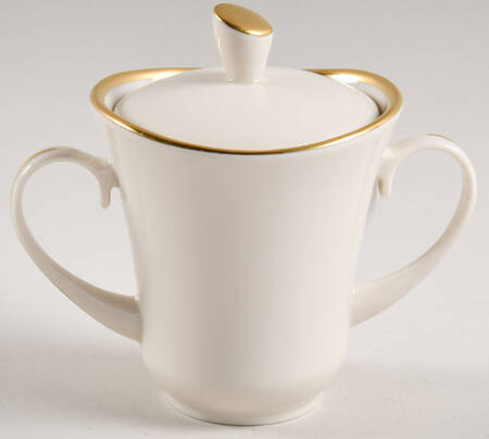 Gold Bracelet (Ivory Background) Sugar Bowl & Lid