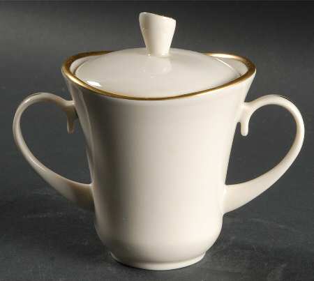 Gold Juliet Sugar Bowl & Lid