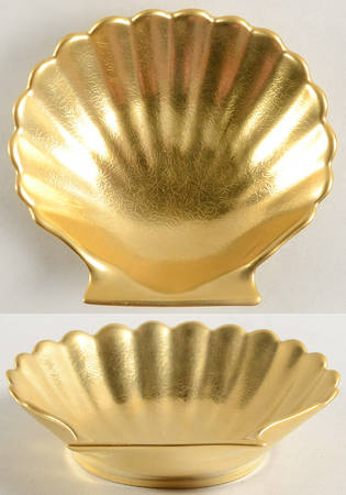 Gold Shell Shaped Dish