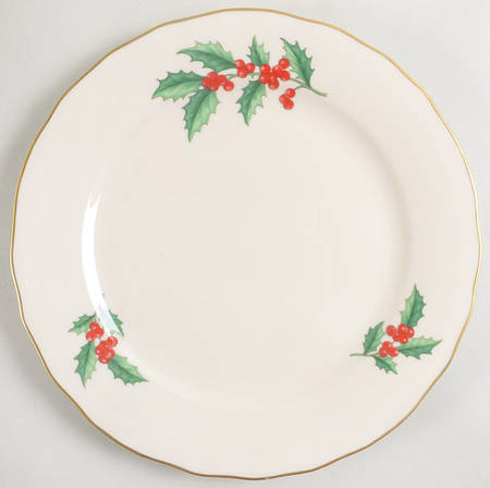 Holly Luncheon Plate