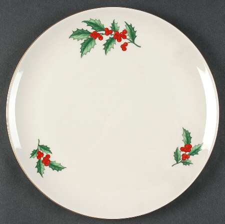 Holly Cake Plate