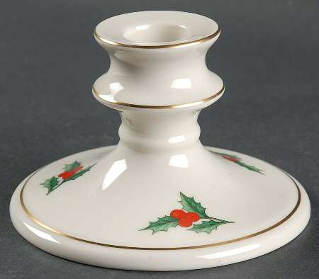 Holly Single Light Candlestick